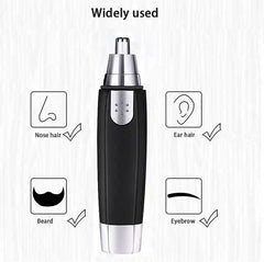 Electric Nose & Ear Hair Trimmer for Men – Waterproof, Washable, Cordless Grooming Shaver