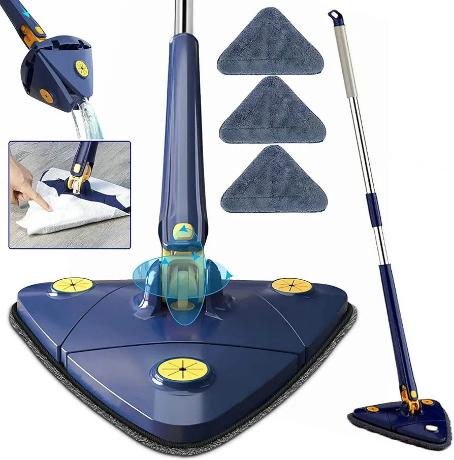 4 in 1 Triangle Mop 360 Adjustable For Cleaning Doors - Ratable - Adjustable - Mop - Brooms - Pocha - Pocha for house