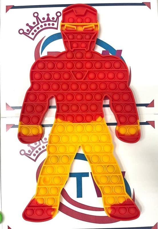 Extra Large Pop it, Giant Popits, Sensory Push Toy, Jumbo 146 Bubbles, 19.5 Inch Red Superhero Man, Huge Spider Poppers, Anxiety Stress Relief
