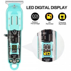 Rechargeable Transparent Body Led Display Professional Hair Clipper