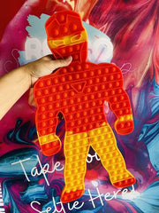Extra Large Pop it, Giant Popits, Sensory Push Toy, Jumbo 146 Bubbles, 19.5 Inch Red Superhero Man, Huge Spider Poppers, Anxiety Stress Relief