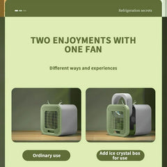 Portable Mini Air Cooler & Humidifier – Compact Cooling Fan for Home & Office