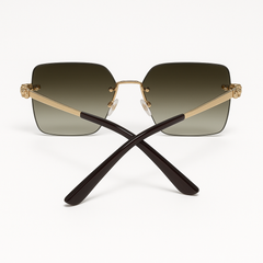 Luxury Brown Gradient Square Sunglasses
