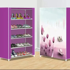 8 layer Printed Shoe Rack