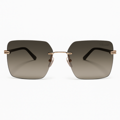 Luxury Brown Gradient Square Sunglasses
