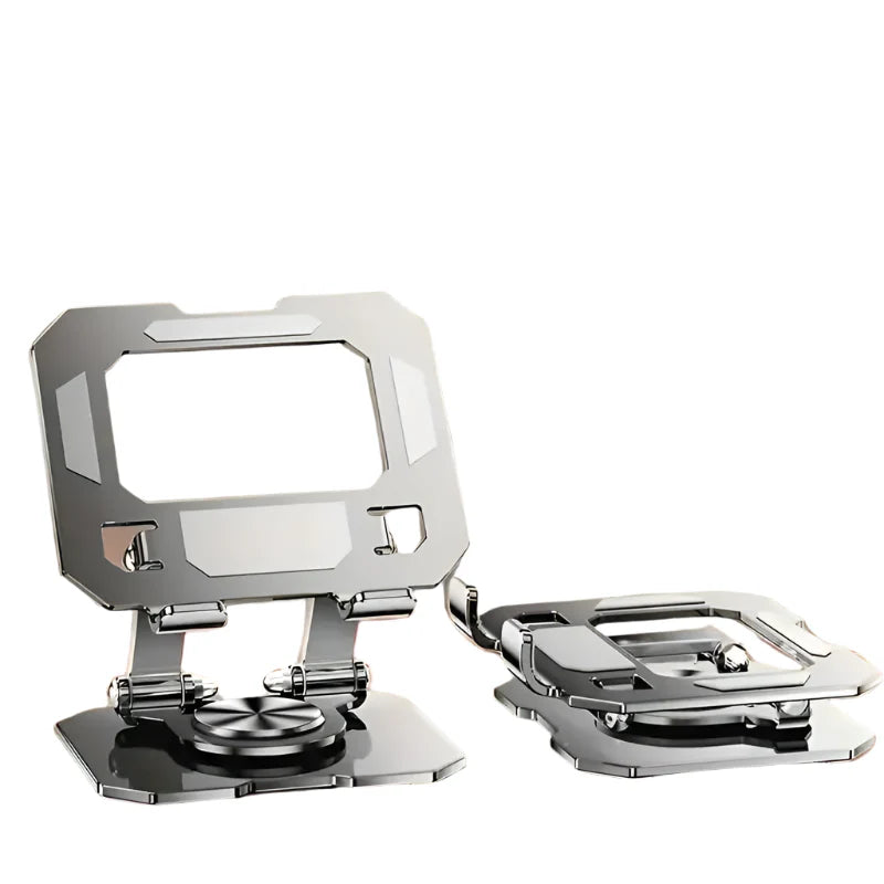 360° Rotating Metal Desktop Stand for Tablets and Phones