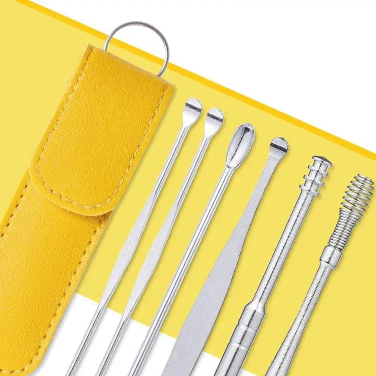 6 Pcs Ear Wax Cleaning Tool Pouch