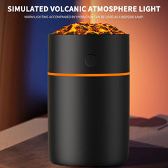 Portable Mini Air Humidifier Aroma Diffuser, LED Light, Car Aroma Air Humidifier, Aroma Humidifier Lamp, LED Lighting Simulation Volcano