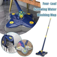 360° Rotatable Cleaning Mop ️ - Automatic Water Pressure Microfiber Telescopic Spin Mop - Flower Shape