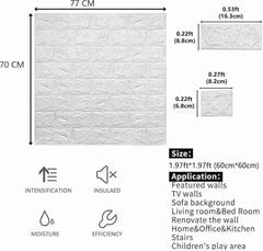 3D Brick Wall Sheets (Pack of 4)