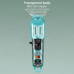 Rechargeable Transparent Body Led Display Professional Hair Clipper