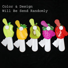 Handheld Fruit-Shaped Mini Fan (Pack of 4)