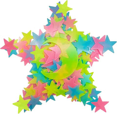 Star Luminious Wall Stickers Glow in the Dark single color