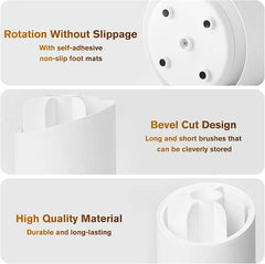 360 degree rotating makeup brush holder