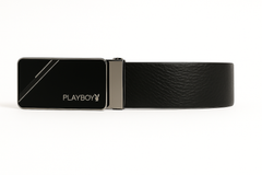 Playboy Premium Folded Leather Belt with Glossy Buckle