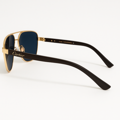 Classic Gold Frame Aviator Shades Sunglasses
