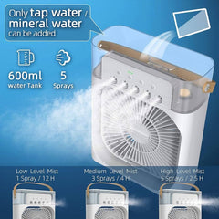 Portable Air Conditioner Water Mist Cooler Fan