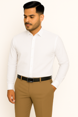 Playboy Premium Folded Leather Belt with Glossy Buckle