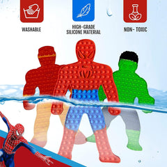 Extra Large Pop it, Giant Popits, Sensory Push Toy, Jumbo 146 Bubbles, 19.5 Inch Red Superhero Man, Huge Spider Poppers, Anxiety Stress Relief