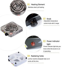 Portable Electric Stove Single Burner 1000W