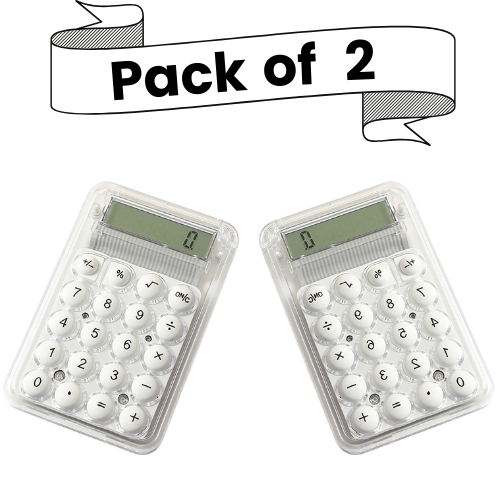 Mini Transparent Pocket Calculator (Pack of 2)