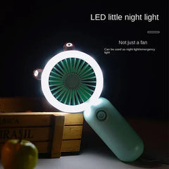 Mini Rechargeable fan with LED Light