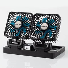 Dual Head Solar Fan