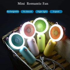 Mini Rechargeable fan with LED Light