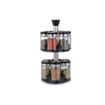 Premium 12-Piece Rotating Spice Rack Set – Modern Kitchen Organizer