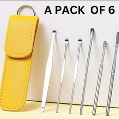 6 Pcs Ear Wax Cleaning Tool Pouch
