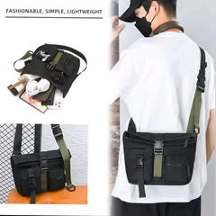 Trendy Multi-Layer Crossbody Shoulder Bag  with double pocket