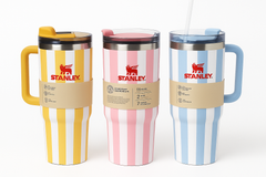 Premium Stanley Stainless Steel Insulated Tumbler with Handle & Reusable Straw