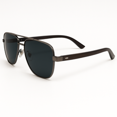Blue & Brown Deep Avaitors Sunglasses