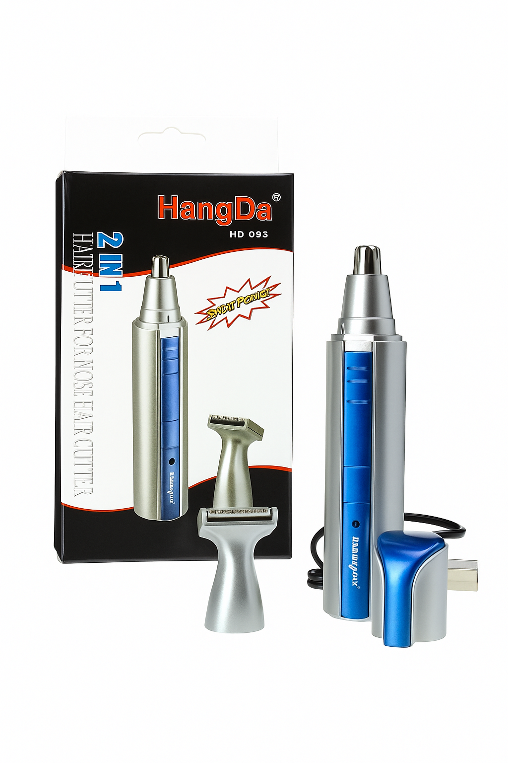 HangDa® 2-in-1 Nose & Ear Hair Trimmer with Precision Shaver