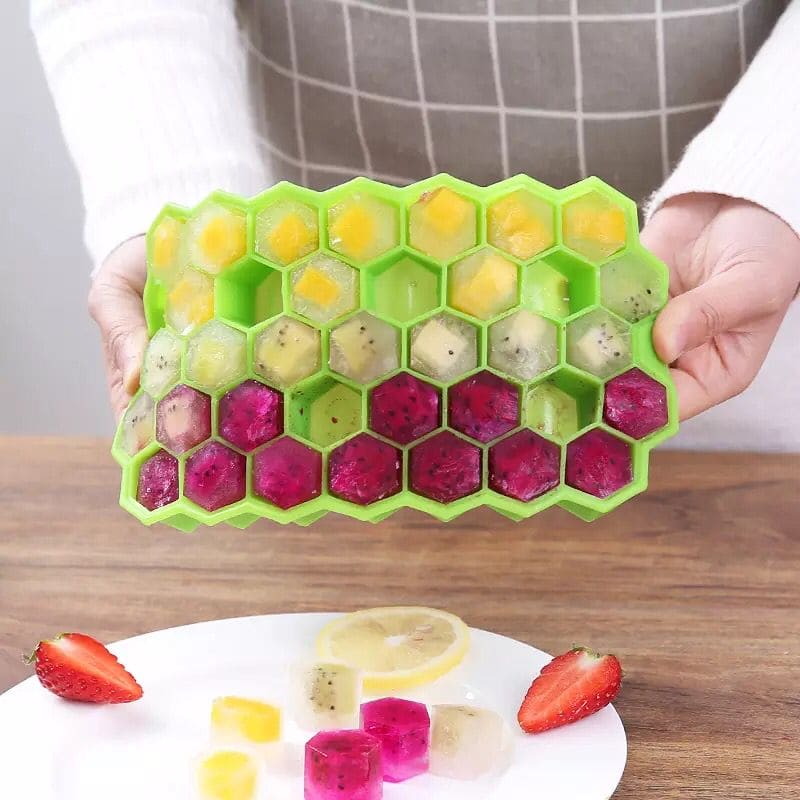 Silicone 37 Cells Hexagonal Ice Tray - Free Shipping