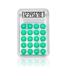 Mini Pocket Calculator – Transparent Design with Soft Round Buttons