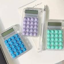 Mini Pocket Calculator – Transparent Design with Soft Round Buttons