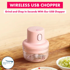 Rechargeable Electric Bowl Food Chopper (250ML)